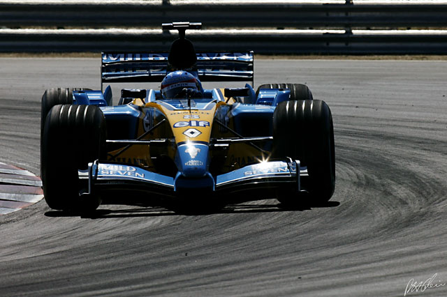 Fernando Alonso durante el GP de Hungría 2003