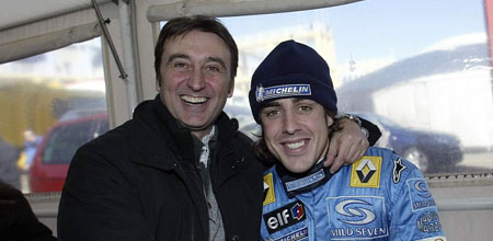 Adrián Campos con Fernando Alonso