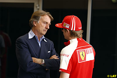 Luca Di Montezemolo con Kimi Raikkonen