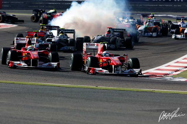 Salida del Gran Premio de Bahrein 2010