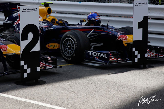 Los dos Red Bull RB6 tras la calificación del GP de Mónaco 2010