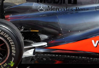 Difusor soplado del McLaren en el GP de Gran Bretaña 2010