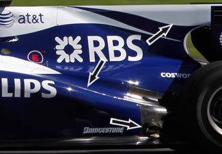 Escape soplado del Williams en el GP de Gran Bretaña 2010