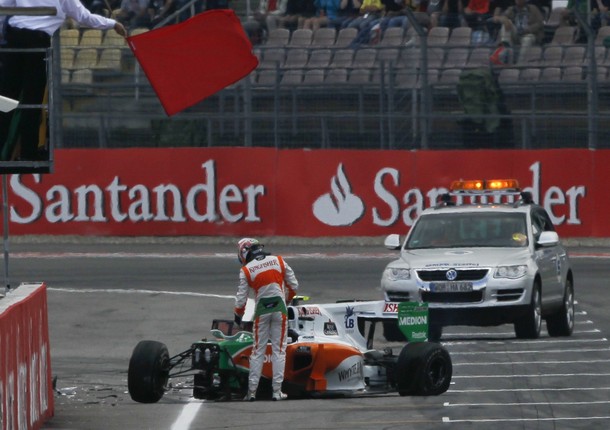 Accidente de Tonio Liuzzi en la calificación del GP de Alemania 2010