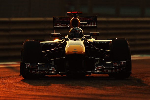 Sebastian Vettel en la calificación del GP de Abu Dhabi 2010