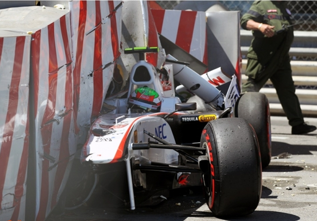 Accidente Pérez GP Mónaco 2011
