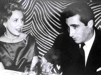 Con su esposa Carroll McDaniel en un Night-Club. 1949