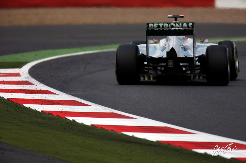 Michael Schumacher durante el GP de Gran Bretaña 2011