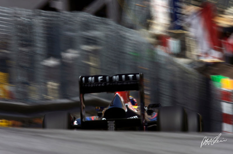 Mark Webber durante el GP de Mónaco 2011