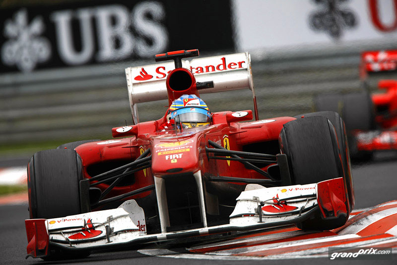 Fernando Alonso durante el GP de Hungría 2011