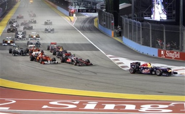 Salida del GP de Singapur 2011