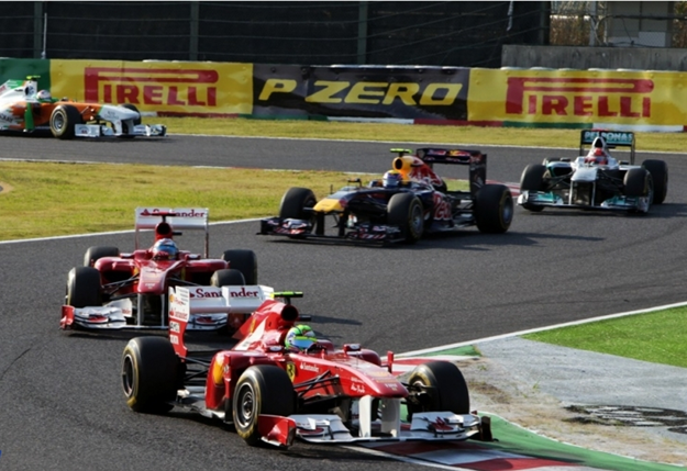 Momentos iniciales del GP japón 2011