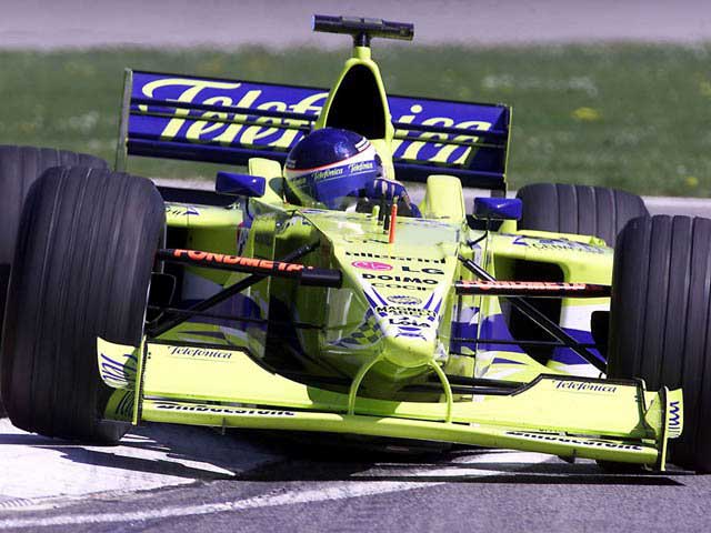 Gastón Mazzacane con Minardi, año 2000