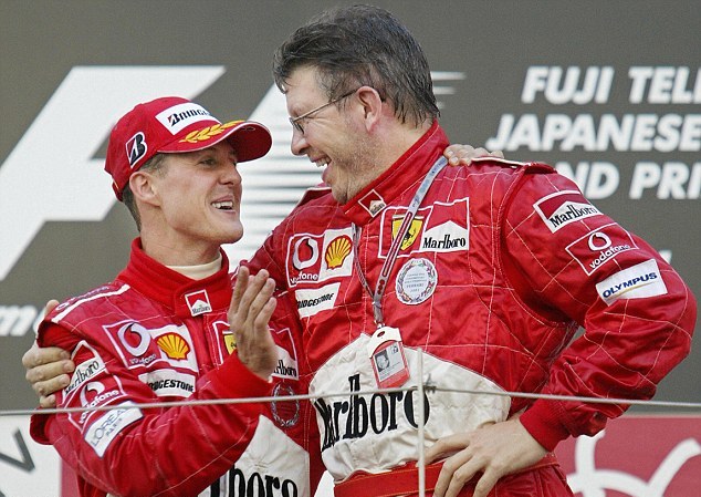 Michael Schumacher y Ross Brawn