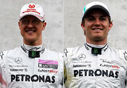 Michael Schumacher y Nico Rosberg