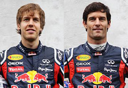 Sebastian Vettel y Mark Webber