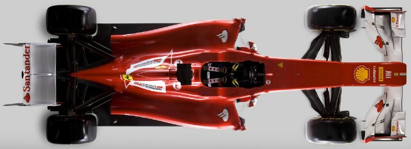 Ferrari F2012 visto desde arriba