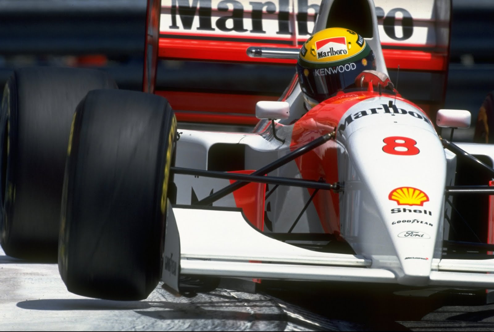 Ayrton Senna durante el GP de Mónaco de 1993