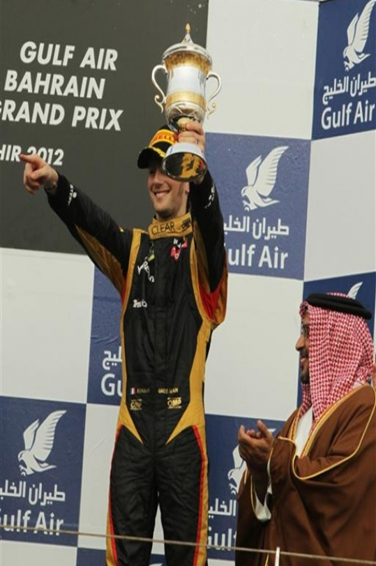Genial podio de un gran Grosjean. GP Bahréin 2012