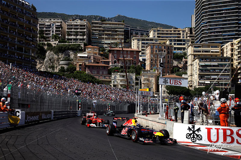 Vettel y Alonso en el GP de Mónaco 2011