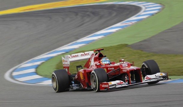 Fernando Alonso durante el GP de Alemania en Hockenheim