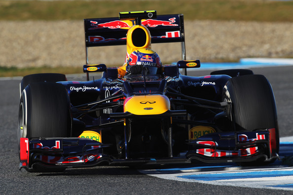 Mark Webber en los tests de pretemporada en Jerez 2012