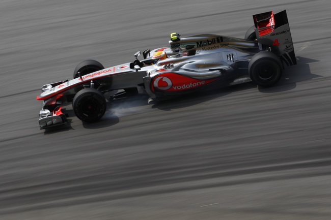 Lewis Hamilton durante el GP de Malasia 2012