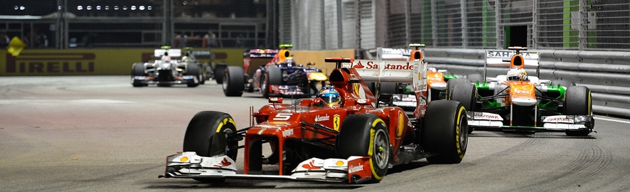 Fernando Alonso queda tercero en Singapur 2012