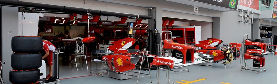 Box de Ferrari en Singapur 2012