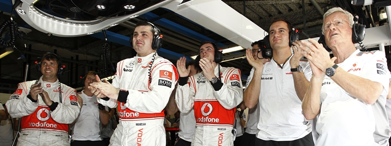 Mecánicos McLaren en Monza 2012