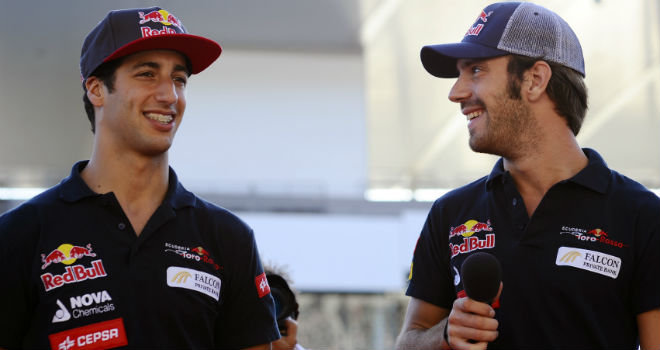 Daniel Ricciardo y Jean-Eric Vergne