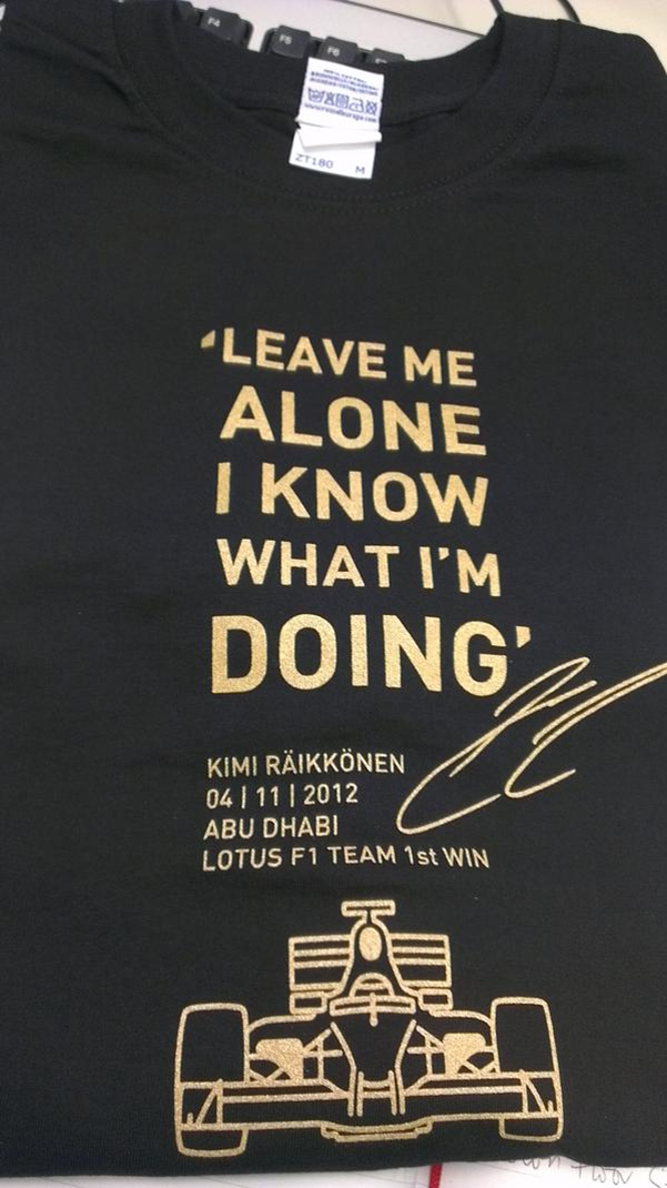 Camiseta Kimi tras GP Abu Dabi 2012