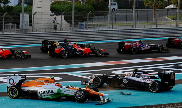 Incidente en el GP Abu Dabi 2012