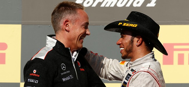 Martin Whitmarsh and Lewis Hamilton at United States GP