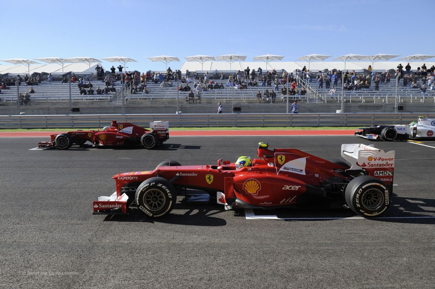 Pruebas de salida de Ferrari antes del GP de EE.UU. 2012