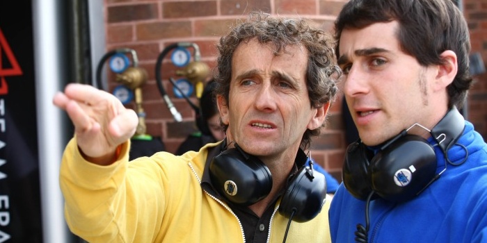 Alain Prost con su hijo Nicolas