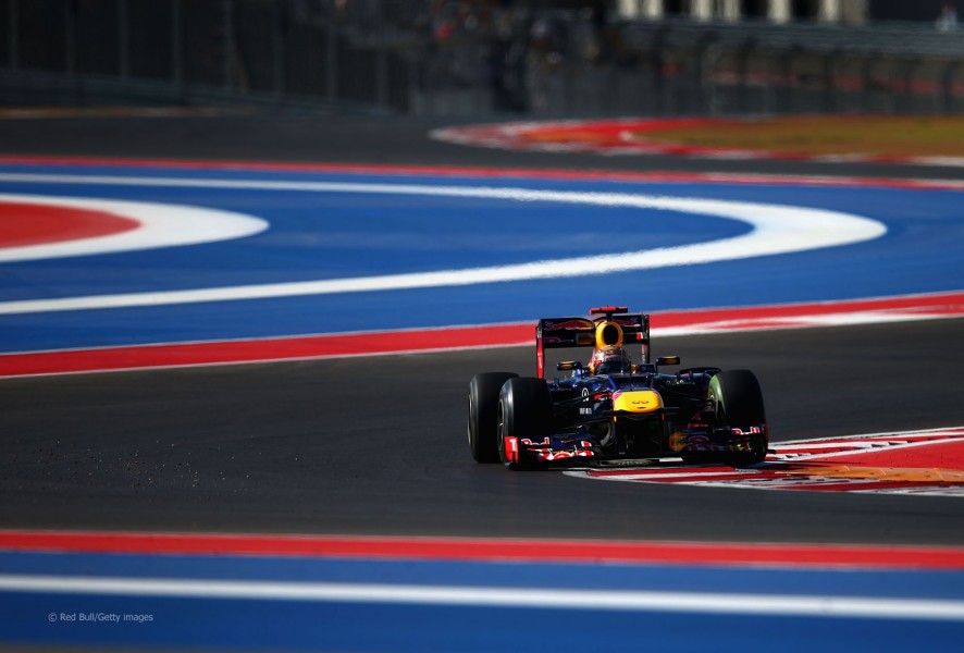 Sebastian Vettel durante los entrenamientos del GP de EE.UU. 2012