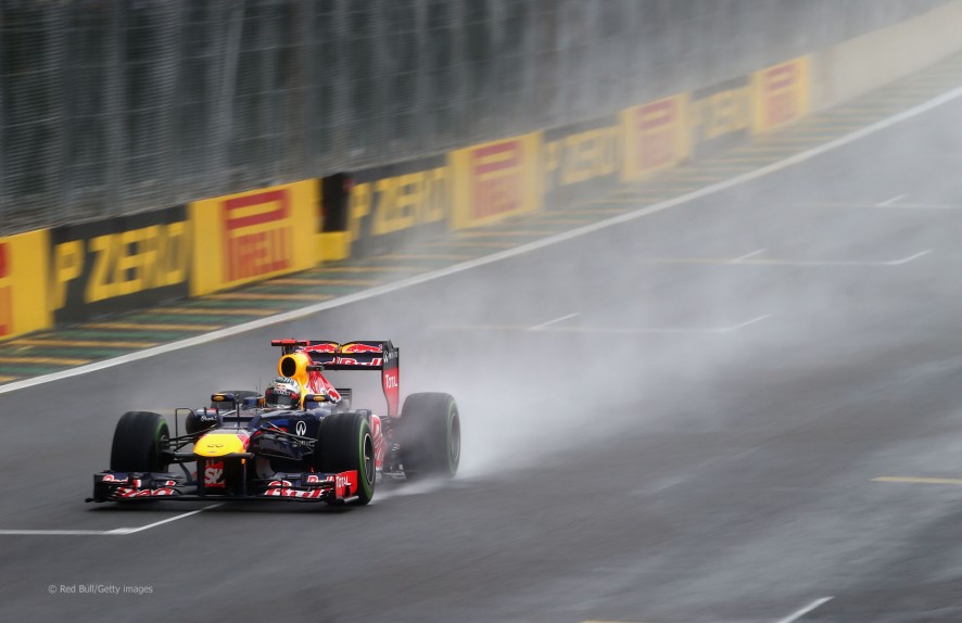 Sebastian Vettel durante el Gran Premio de Brasil 2012