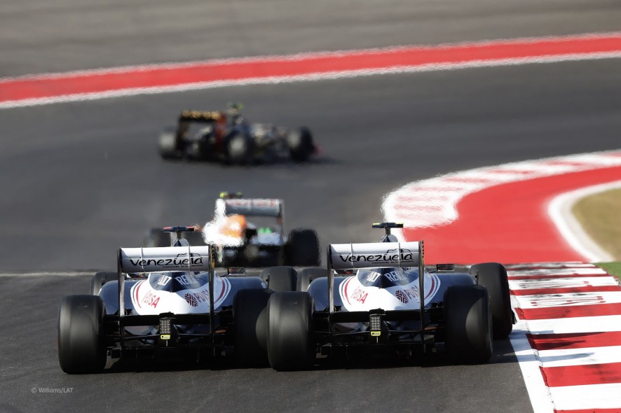 Pastor Maldonado y Bruno Senna durante el GP de EE.UU. 2012