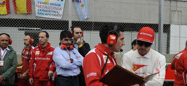 Fernando Alonso, Andrea Stella, Ferrari, GP de Brasil 2012