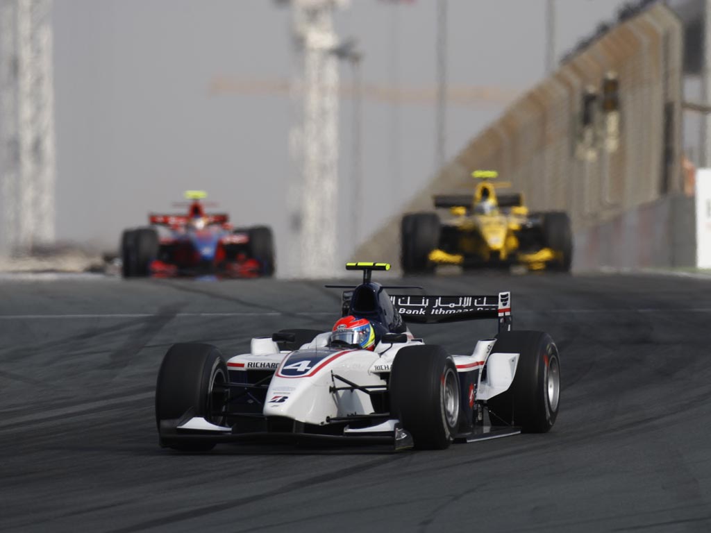 Romain Grosjean en la GP2 asiática en Dubai en 2008