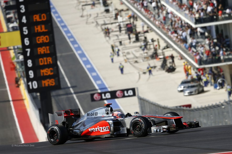 Jenson Button durante el GP de EE.UU. 2012