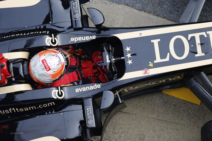 Grosjean. Test Montmeló Febrero 2013