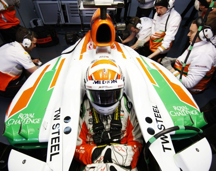 Sutil. 1º Test Barcelona 2013