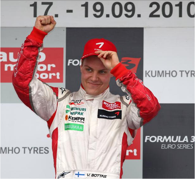 V. Bottas con ART Grand Prix. F3 Euroseries, Alemania 2010