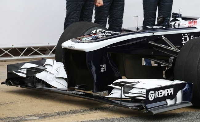 Parte delantera del Williams FW35