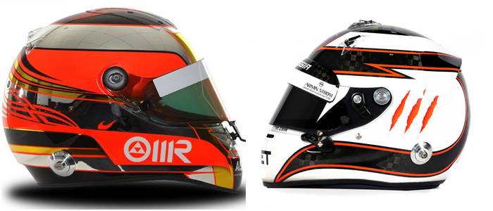 Bianchi y Chilton 2013 helmets