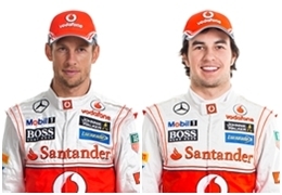 Jenson Button y Sergio Perez