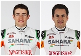 Paul Di Resta y Adrian Sutil