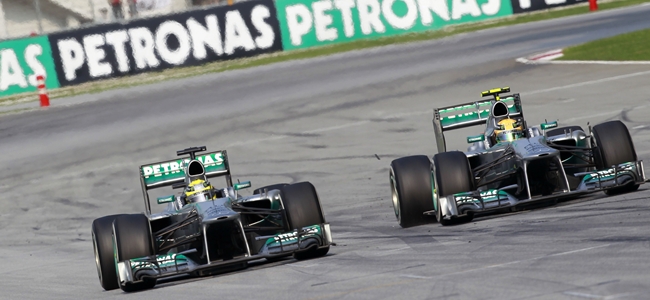 Hamilton y Rosberg, Malaysian 2013 GP